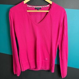 Burberry Pink Fitted Long Sleeve sweater